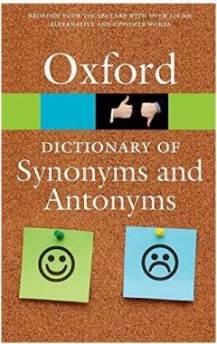 Coperta cărții The Oxford Dictionary of Synonyms and Antonyms