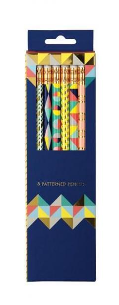 Set 8 creioane - Geometric Pastel