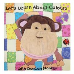 Lets Learn About Colours Book with Duncan Monkey Hand Puppet