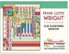 Jigsaw Puzzle - Frank Lloyd Wright -Oldfash Window 100 Piece Tin 