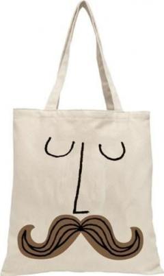 Mad Hatter Mustache Face Tote Bag