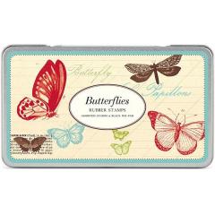 Cavallini Butterflies Rubber Stamp Set