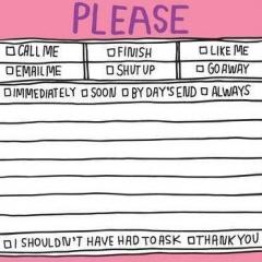 Please Hand Lettered Sticky Notes