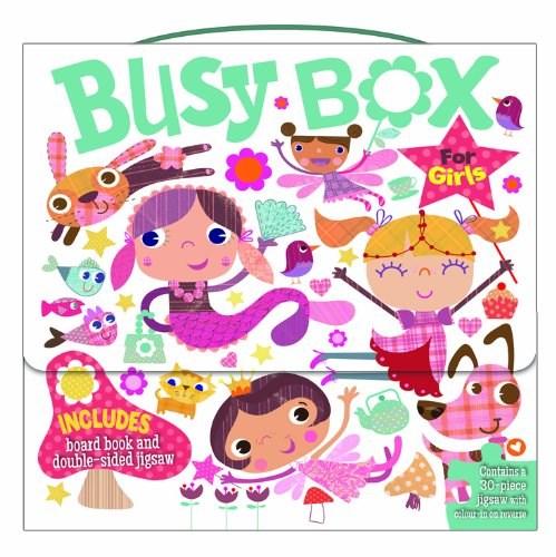 Busy Box for Girls- Book and Jigsaw Puzzle Set