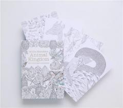 Carti postale pentru colorat - Animal Kingdom - mai multe modele