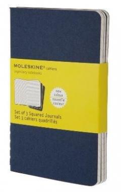 Moleskine Navy Blue Squared Cahier - Set of 3