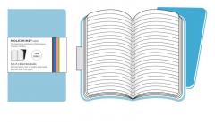 Moleskine Set of 2 Volant Notebooks Ruled - Sky Blue - Pocket