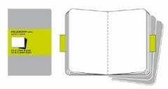 Set of 3 Plain Cahier Journals - Pebble Grey - Pocket