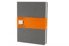 Set of 3 Ruled Cahier Journals - Pebble Grey - XLarge