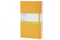 Notebook Plain Yellow Orange Hard Cover Pocket