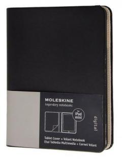 Moleskine Slim Digital Cover for iPad Mini/Tablet with Volant Notebook - Black 