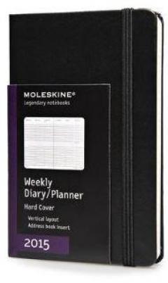 Moleskine 12 Months Pocket Vertical Weekly Diary/Planner Black 2015