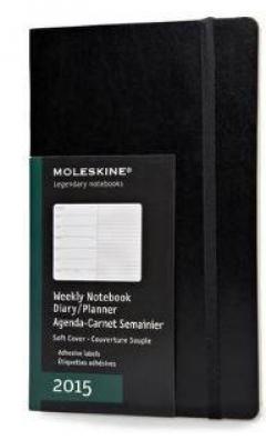 Moleskine 12 Months Large Weekly Diary/Planner Black Softcover 2015