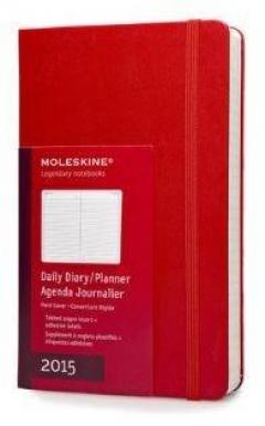 Moleskine 12 Months Large Daily Diary Red 2015