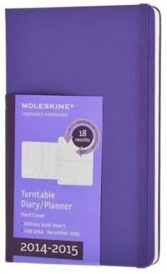 Moleskine 18 Months Large Turntable Planner Brilliant Violet Hardcover 2015