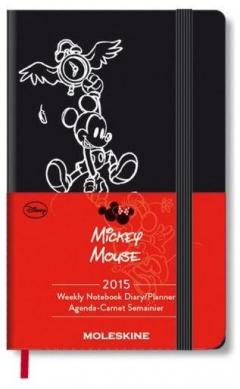 Moleskine Mickey Mouse Limited Edition 12 Months Pocket Black Weekly Diary 2015