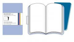 Moleskine Set of 2 Volant Notebooks Plain - Blue - Large