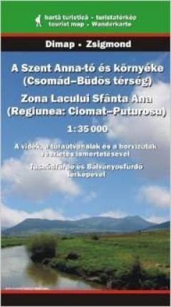 Harta - Zona Lacului Sfanta Ana (Regiunea Ciomat-Puturosu)