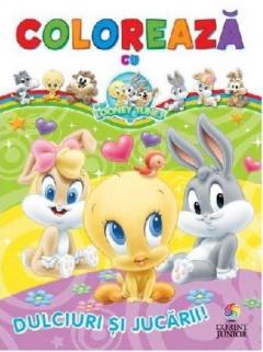 Coloreaza cu Baby Looney Tunes. Dulciuri si jucarii! 