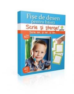 Desen. Fise pentru baieti. Scrie si sterge 