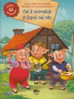 Cei 3 purcelusi si lupul cel rau-autocolante