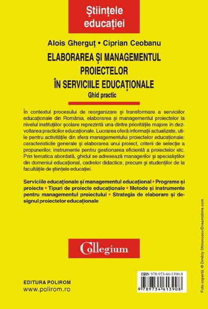 Elaborarea Si Managementul Proiectelor In Serviciile Educationale
