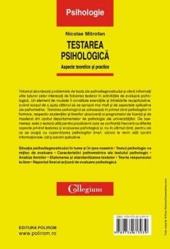 Testarea psihologica. Aspecte teoretice si practice Nicolae Mitrofan