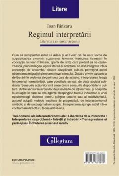 Regimul interpretarii: literatura si sensul actiunii Ioan Panzaru