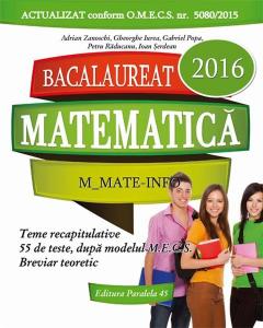 Bacalaureat 2016. Matematica