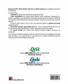 Bacalaureat 2016. Matematica