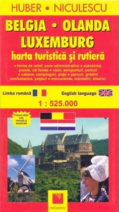 Belgia, Olanda, Luxemburg - Harta turistica si rutiera