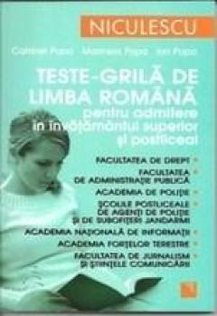 Teste-Grila De Limba Romana Pentru Admitere In Invatamantul Superior Si Postliceal