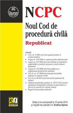 Noul Cod de procedura civila. Republicat