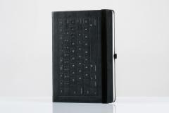 Carnet - Keyboard A5, black, hard cover, blanc