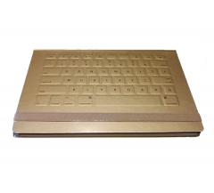 Carnet - Keyboard A5, gold, hard cover, blanc