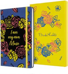 Carnet - Frida Kahlo - Large, Plain, Hard Cover - Collector’s Box - Yellow and Blue