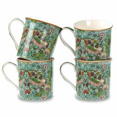 Set 4 cani - Strawberry Thief - Teal