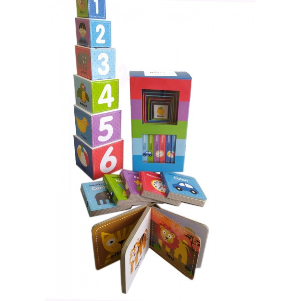 Set educativ 6 carti + 6 cuburi