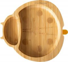 Farfurie - Bambus - Buburuza - Galben