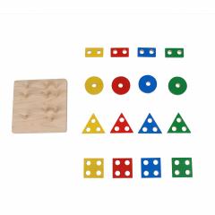 Jucarie din lemn educativa - Geometric Sorting Board