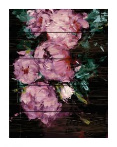 Set pictura cu numere pe lemn - Peonies, 40x50 cm