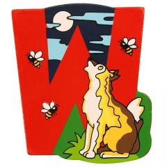 Magnet cu animale - Litera W