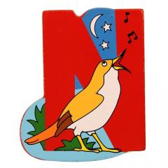 Magnet cu animale - Litera N