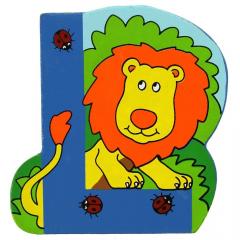 Magnet cu animale - Litera L