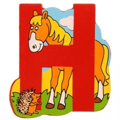 Magnet cu animale - Litera H