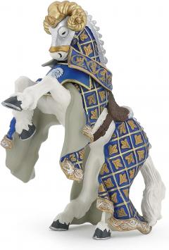 Figurina - Medieval Fantasy - Blue Weapon Master Ram Horse